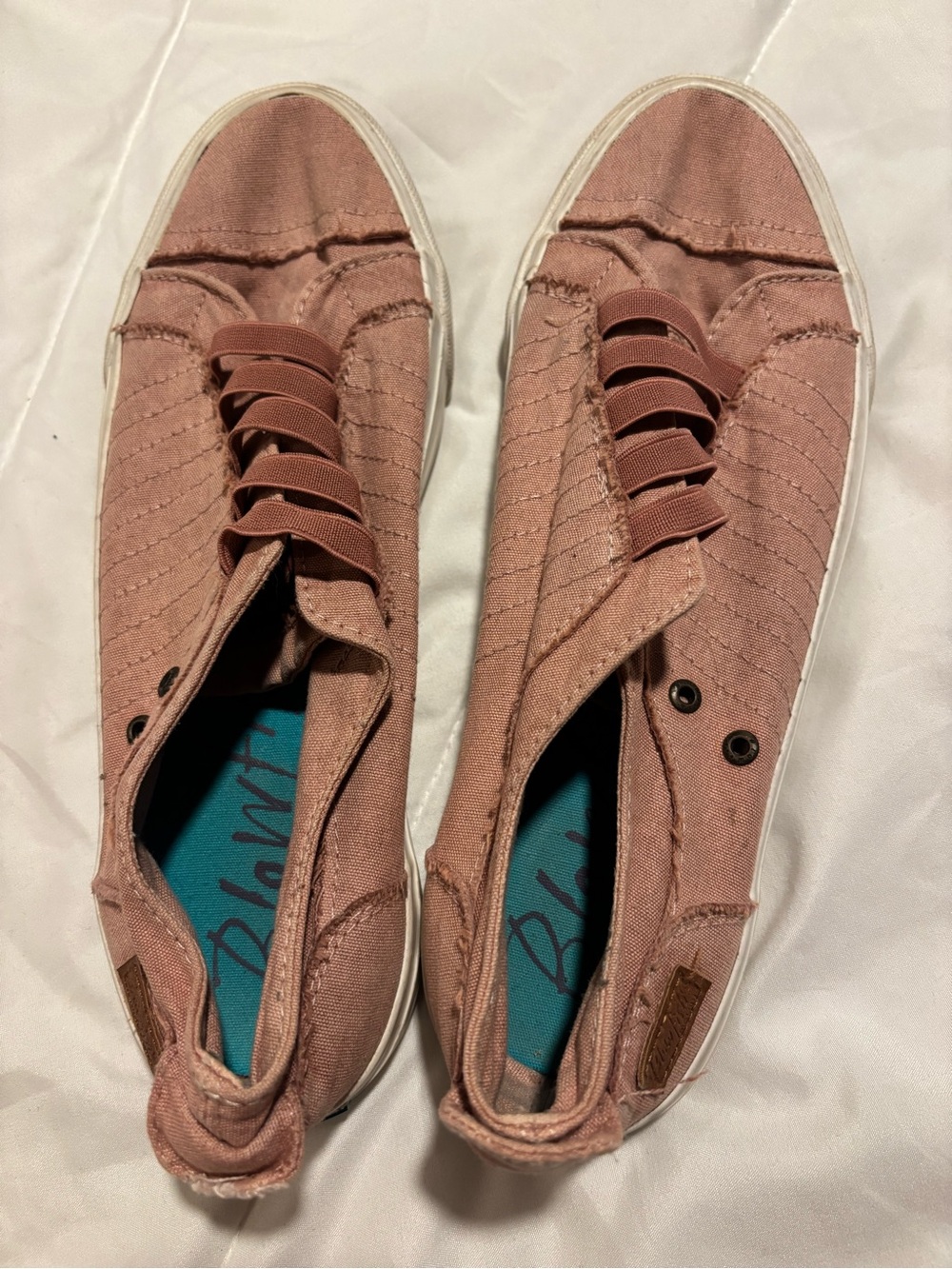 Blowfish Women's Slip-On Sneakers in Dusty Rose with White Sole